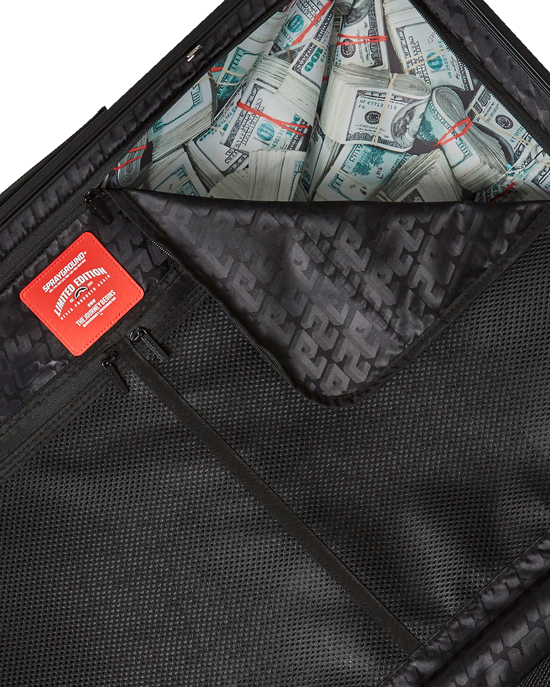 SPRAYGROUND® LUGGAGE CARGO PATCHES SHARKITECTURE FULL-SIZE LUGGAGE