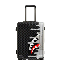 SPRAYGROUND® LUGGAGE SILVER SIDE DRIP CARRY-ON LUGGAGE
