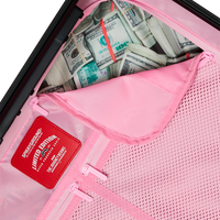 SPRAYGROUND® LUGGAGE PINK SHARKS IN PARIS PATCH CARRY-ON LUGGAGE