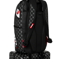 SPRAYGROUND® LUGGAGE SHARKS IN PARIS WTF BUBBLY BLACK CHECK CARRY-ON LUGGAGE