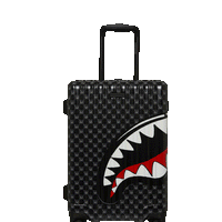 SPRAYGROUND® LUGGAGE SHARKS IN PARIS WTF BUBBLY BLACK CHECK CARRY-ON LUGGAGE