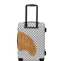 SPRAYGROUND® LUGGAGE EMBOSSED CREAM CHECK CARRY-ON LUGGAGE