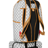 SPRAYGROUND® LUGGAGE EMBOSSED CREAM CHECK CARRY-ON LUGGAGE