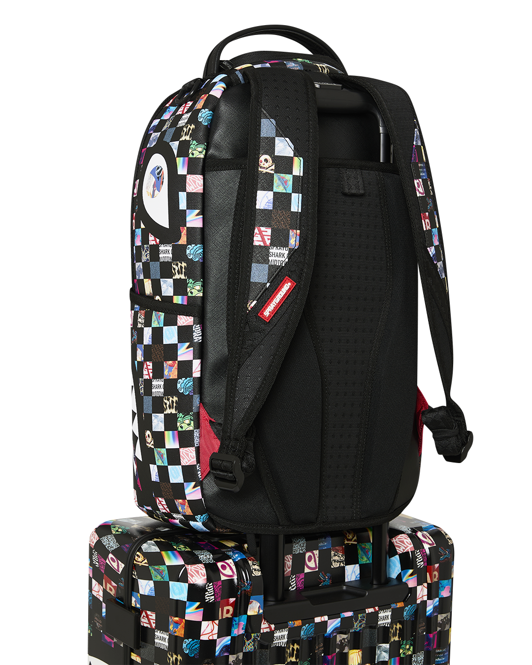 SPRAYGROUND® LUGGAGE CRAZY CHECK CARRY-ON LUGGAGE