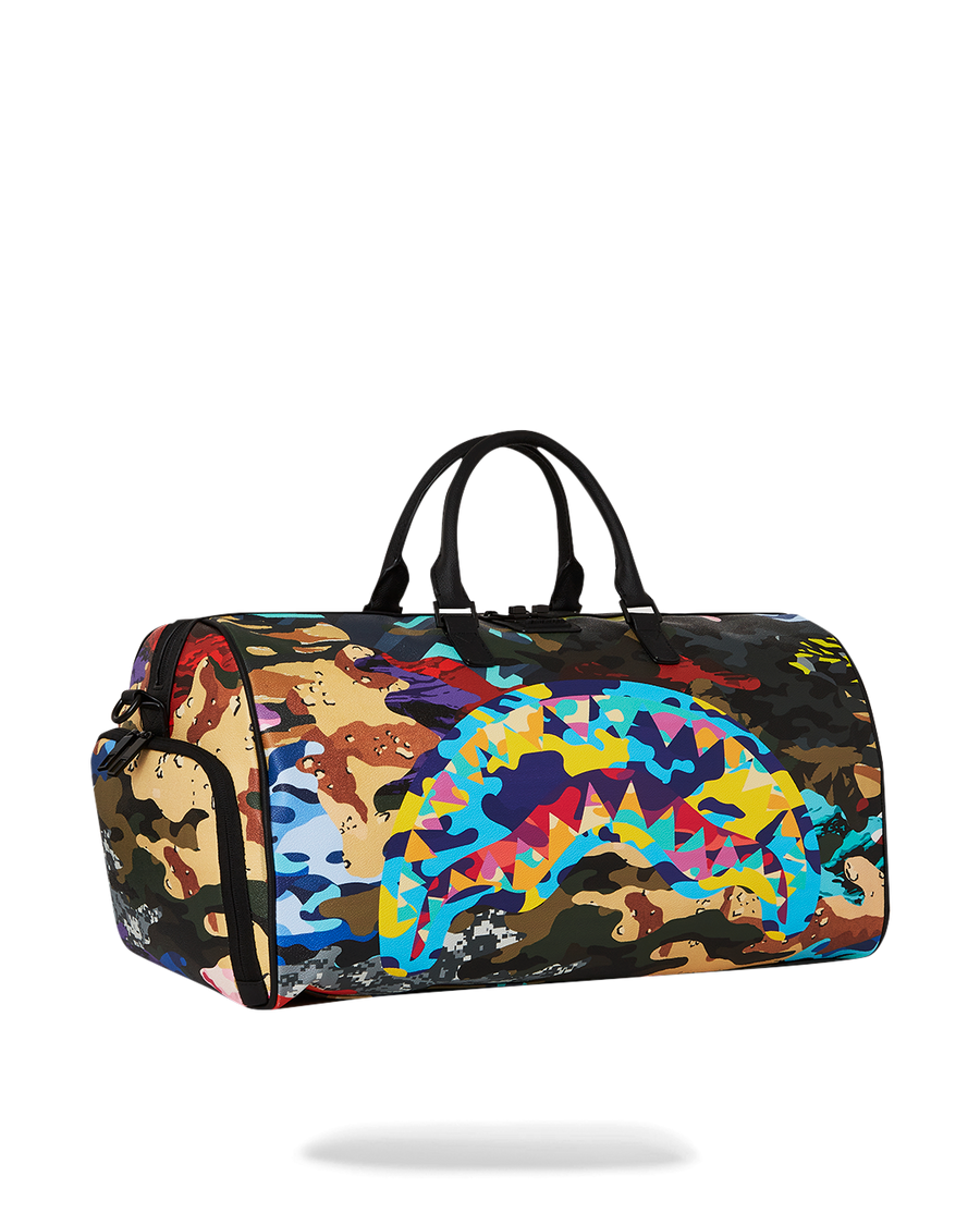 SPRAYGROUND® DUFFLE SLICED AND DICED CAMO DUFFLE