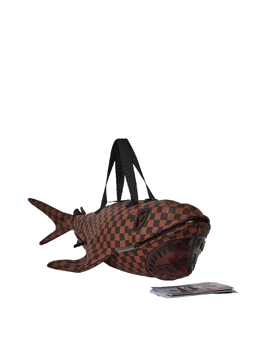 SPRAYGROUND® DUFFLE SHARKS IN PARIS CLEAR FOR TAKEOFF SHARK MEDIUM DUFFLE