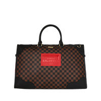 SPRAYGROUND® DUFFLE RED REDEMPTION PYRAMID DUFFLE