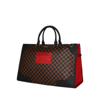 SPRAYGROUND® DUFFLE RED REDEMPTION PYRAMID DUFFLE