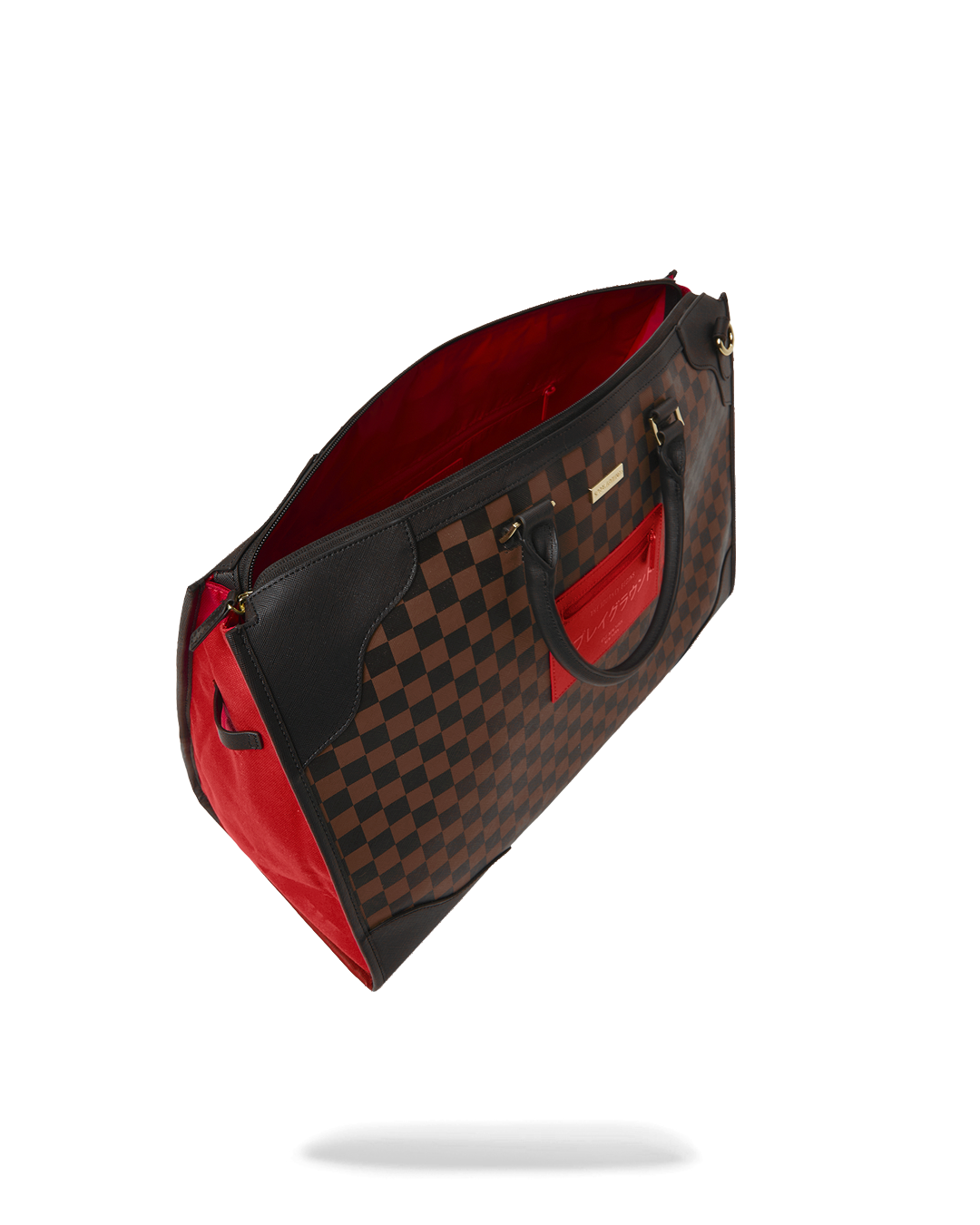 SPRAYGROUND® DUFFLE RED REDEMPTION PYRAMID DUFFLE