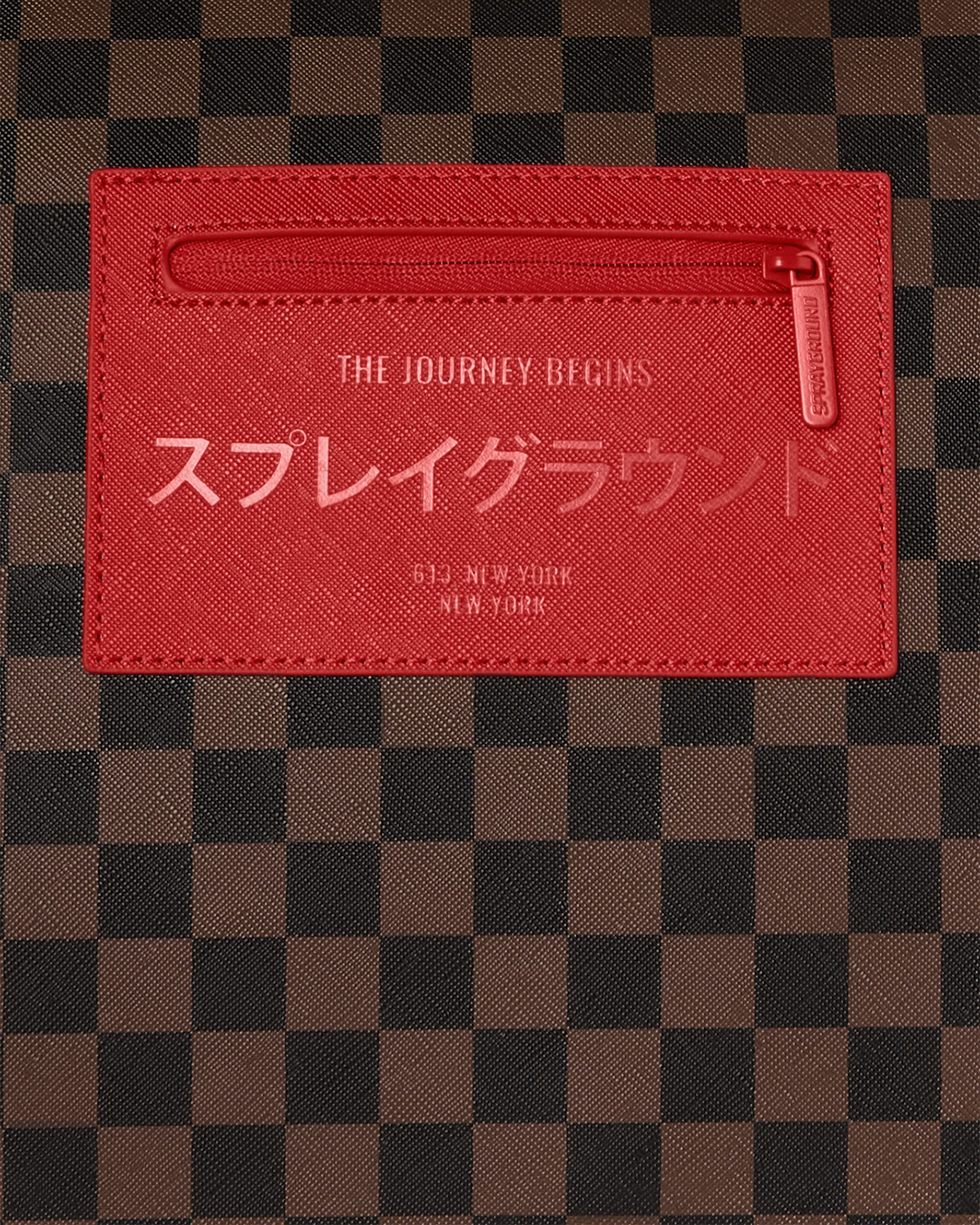 SPRAYGROUND® DUFFLE RED REDEMPTION PYRAMID DUFFLE