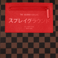 SPRAYGROUND® DUFFLE RED REDEMPTION PYRAMID DUFFLE