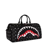 SPRAYGROUND® DUFFLE GRAY PEEKING CHARACTER CHECK DUFFLE