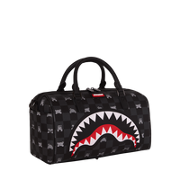 SPRAYGROUND® DUFFLE GRAY PEEKING CHARACTER CHECK MINI DUFFLE