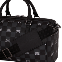 SPRAYGROUND® DUFFLE GRAY PEEKING CHARACTER CHECK MINI DUFFLE