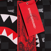 SPRAYGROUND® DUFFLE GRAY PEEKING CHARACTER CHECK MINI DUFFLE