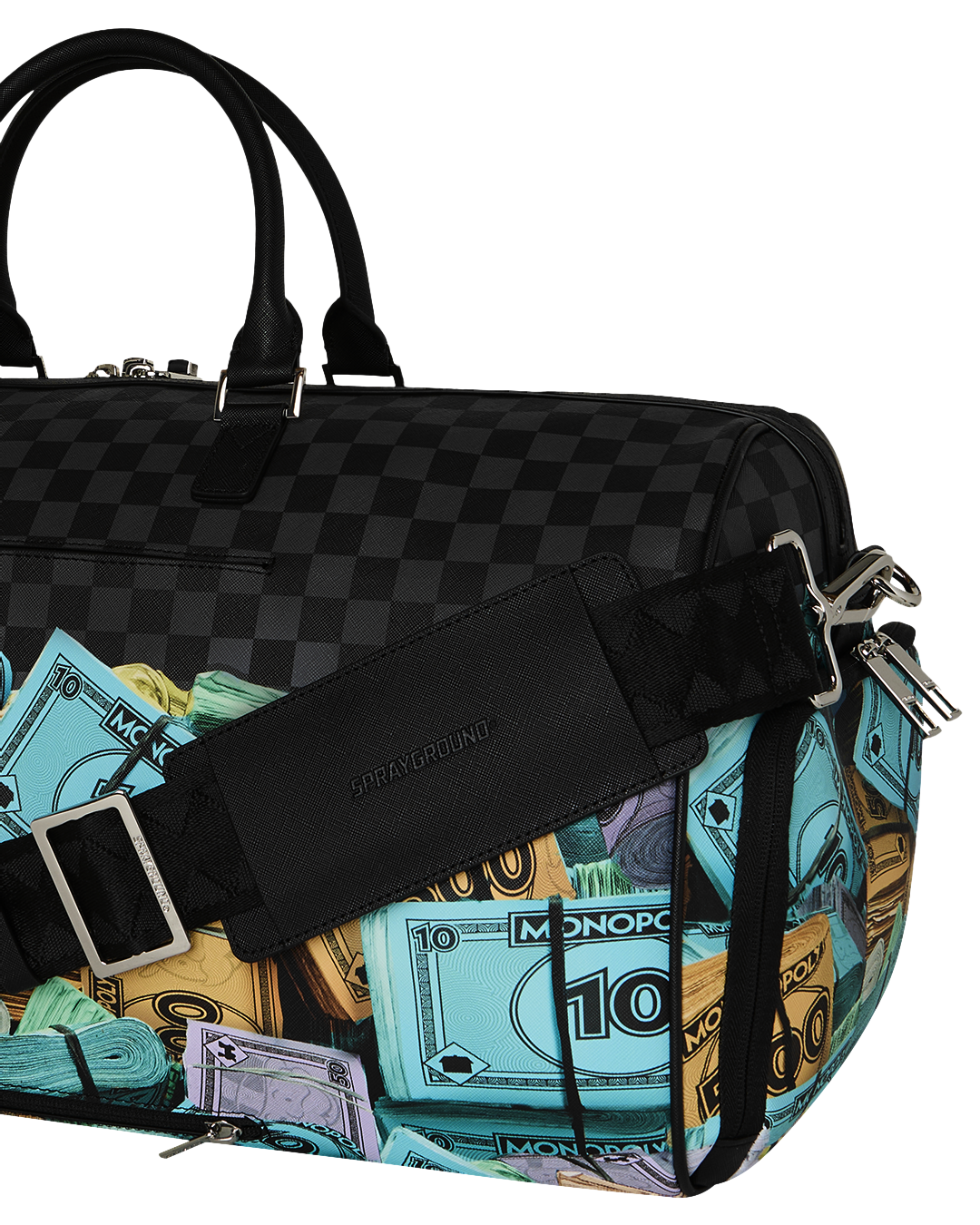 SPRAYGROUND® DUFFLE MONOPOLY MONEY STACKS DUFFLE