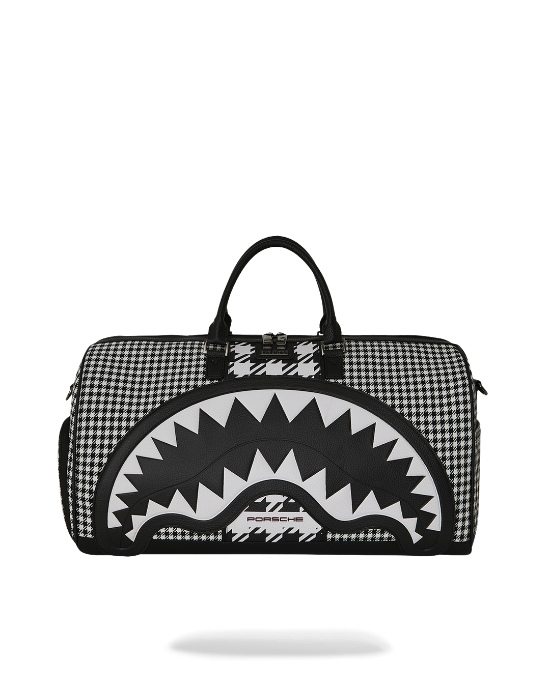 SPRAYGROUND® DUFFLE PORSCHE MIXED PEPITA SHARK COLLAB LARGE DUFFLE - LIMITED EDITION
