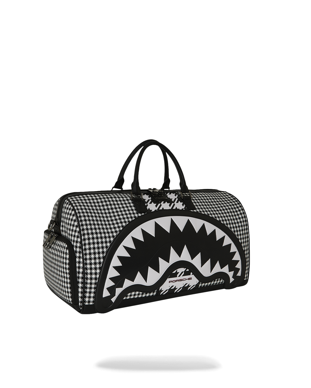 SPRAYGROUND® DUFFLE PORSCHE MIXED PEPITA SHARK COLLAB LARGE DUFFLE - LIMITED EDITION