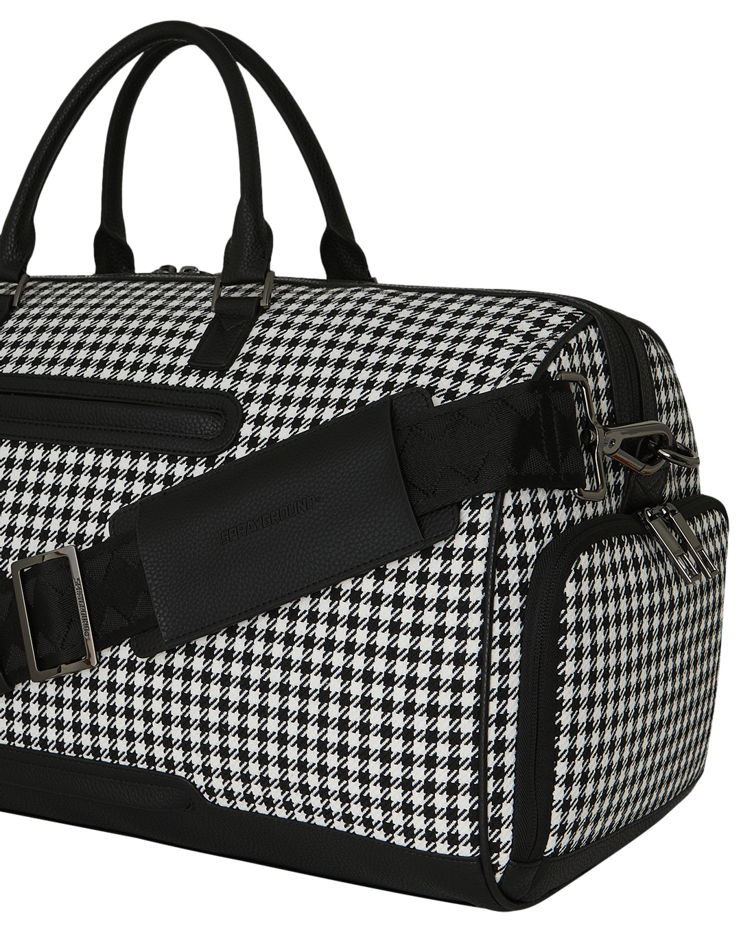 SPRAYGROUND® DUFFLE PORSCHE MIXED PEPITA SHARK COLLAB LARGE DUFFLE - LIMITED EDITION