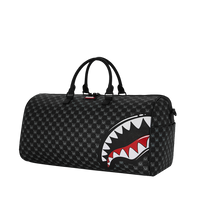 SPRAYGROUND® DUFFLE SHARKS IN PARIS WTF BUBBLY BLACK CHECK DUFFLE