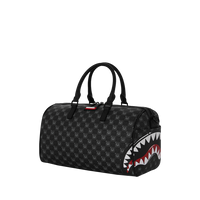 SPRAYGROUND® MINI DUFFLE SHARKS IN PARIS WTF BUBBLY BLACK CHECK MINI DUFFLE