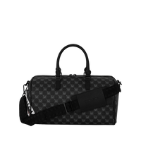 SPRAYGROUND® MINI DUFFLE SHARKS IN PARIS WTF BUBBLY BLACK CHECK MINI DUFFLE