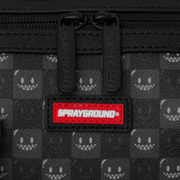 SPRAYGROUND® MINI DUFFLE SHARKS IN PARIS WTF BUBBLY BLACK CHECK MINI DUFFLE