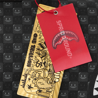 SPRAYGROUND® MINI DUFFLE SHARKS IN PARIS WTF BUBBLY BLACK CHECK MINI DUFFLE
