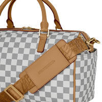 SPRAYGROUND® MINI DUFFLE EMBOSSED CREAM CHECK MINI DUFFLE