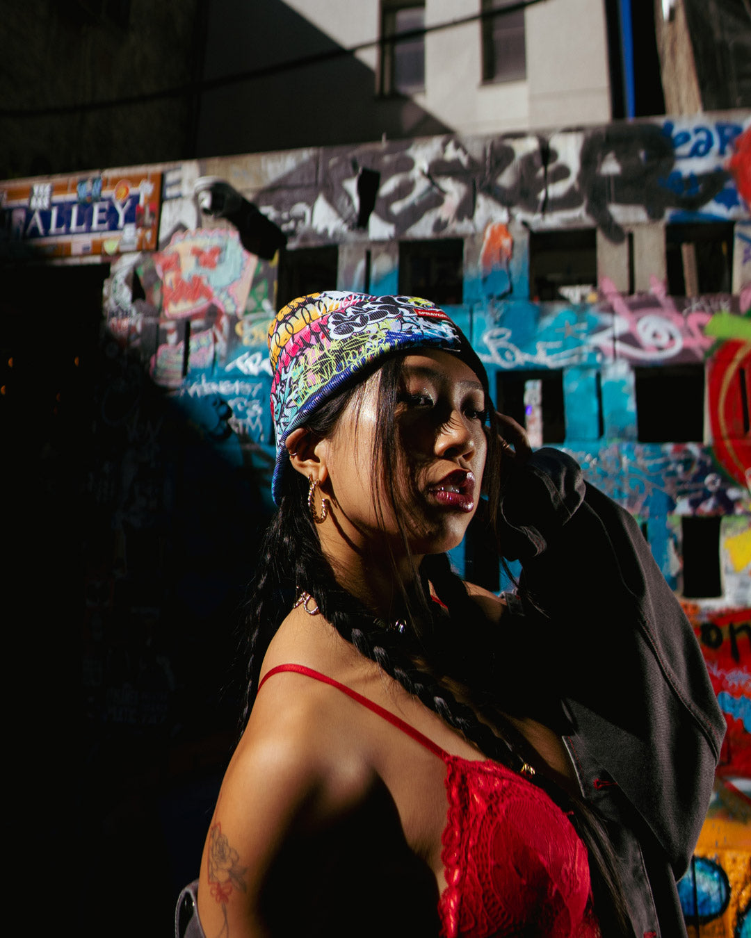 SPRAYGROUND® HAT SPLIT KNIT GRAFF BEANIE