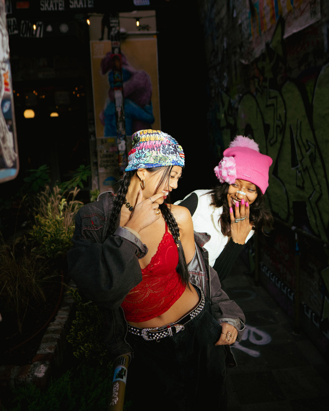 SPRAYGROUND® HAT SPLIT KNIT GRAFF BEANIE