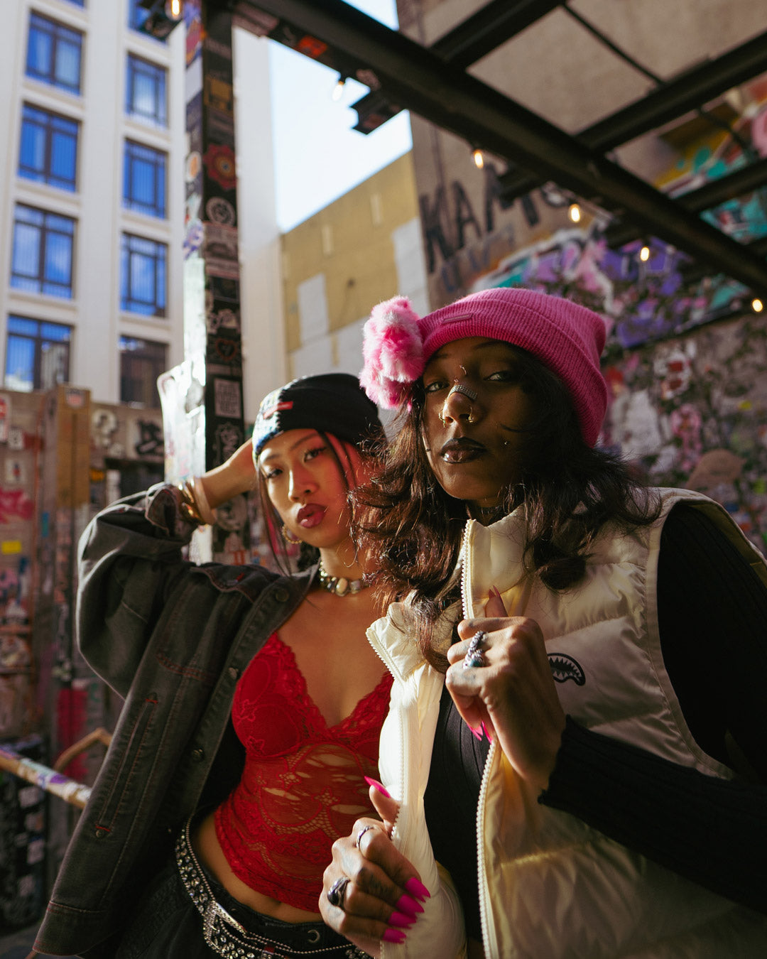 SPRAYGROUND® HAT PINK BEAR PUFF BEANIE