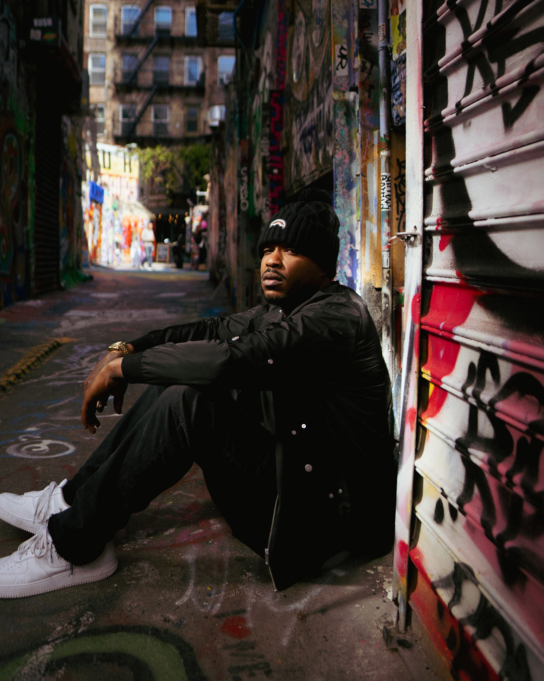 SPRAYGROUND® HAT BLACK KNIT PUFF BEANIE