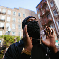 SPRAYGROUND® SKI MASK KNIT BLACK WARP CHECK SKI MASK