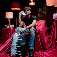 SPRAYGROUND® BACKPACK CREAM CHECK SIDE DRIP BACKPACK