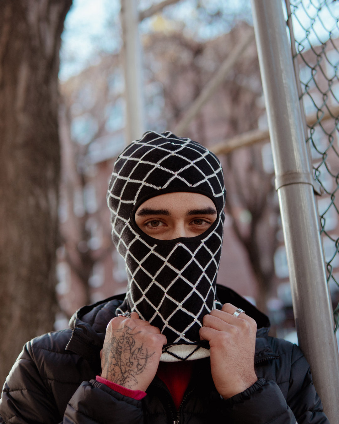 SPRAYGROUND® SKI MASK CHAINLINK KNIT SKI MASK
