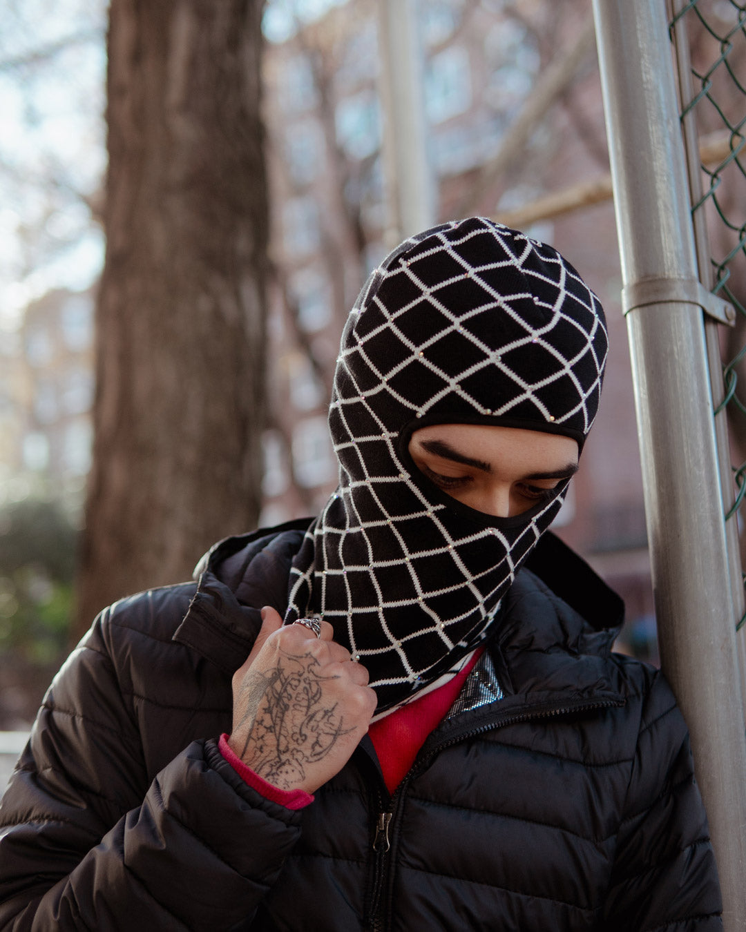 SPRAYGROUND® SKI MASK CHAINLINK KNIT SKI MASK