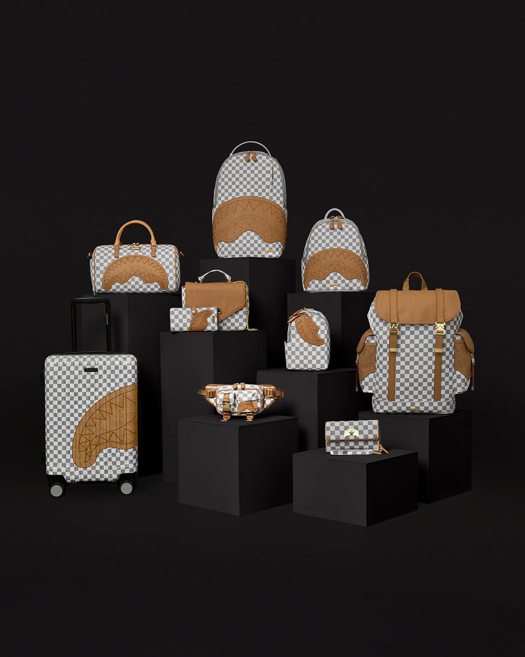 SPRAYGROUND® Custom Bundle EMBOSSED CREAM CHECK BUNDLE (10 PCS)