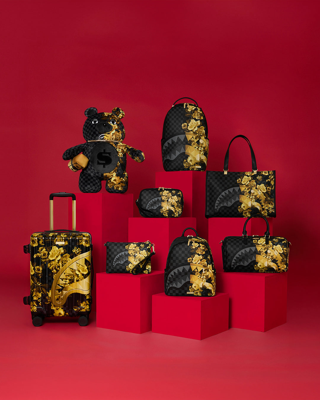 SPRAYGROUND® Custom Bundle GOLD FLORAL REMIX BUNDLE (8 PCS)