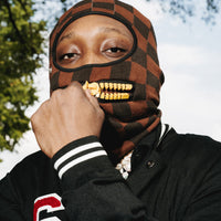 SPRAYGROUND® SKI MASK GOLD ZIPPER MOUTH SKI MASK