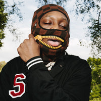 SPRAYGROUND® SKI MASK GOLD ZIPPER MOUTH SKI MASK