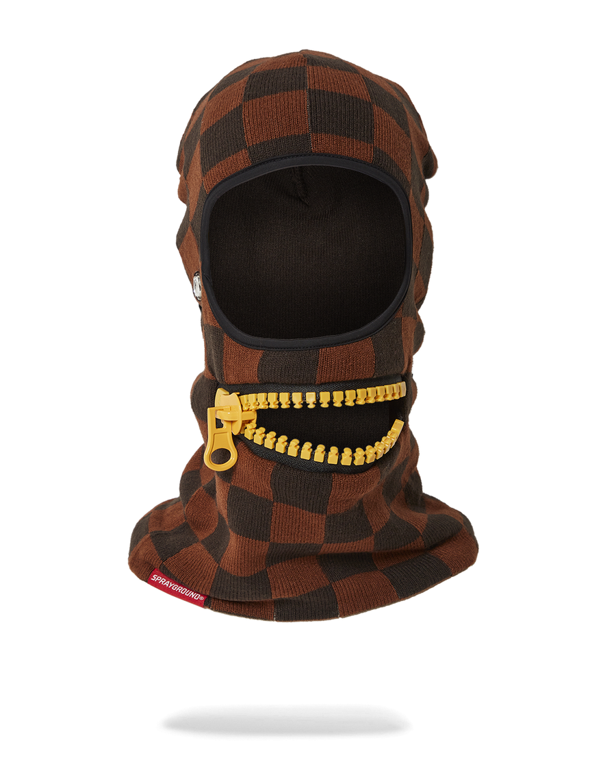 SPRAYGROUND® SKI MASK GOLD ZIPPER MOUTH SKI MASK
