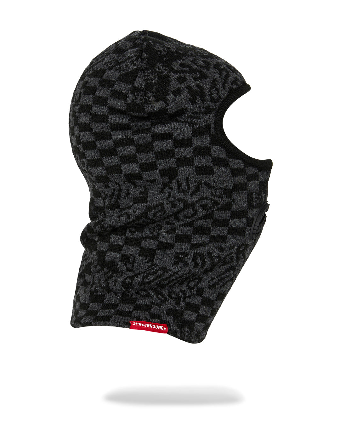 SPRAYGROUND® SKI MASK KNIT BLACK WARP CHECK SKI MASK