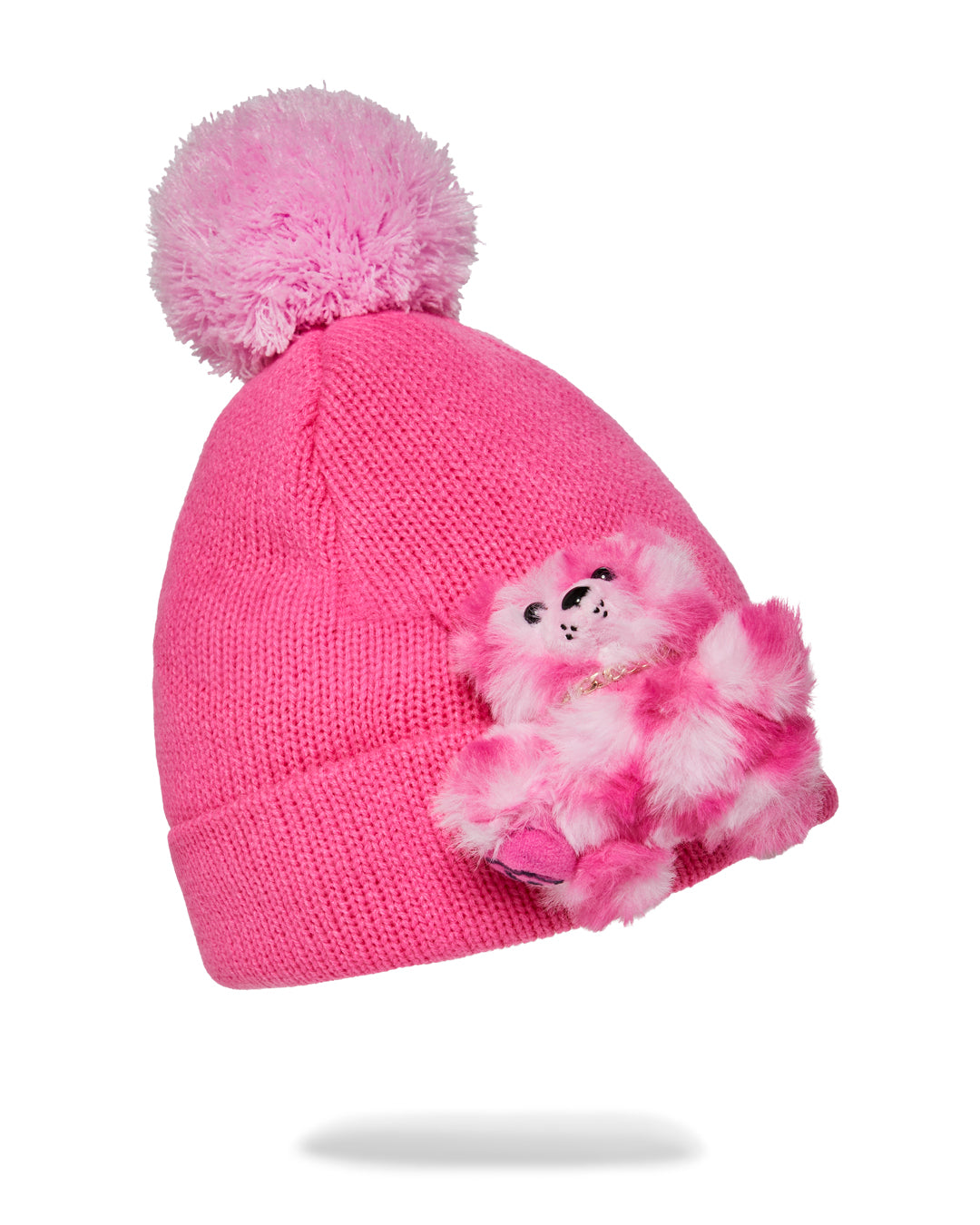 SPRAYGROUND® HAT PINK BEAR PUFF BEANIE