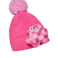 SPRAYGROUND® HAT PINK BEAR PUFF BEANIE