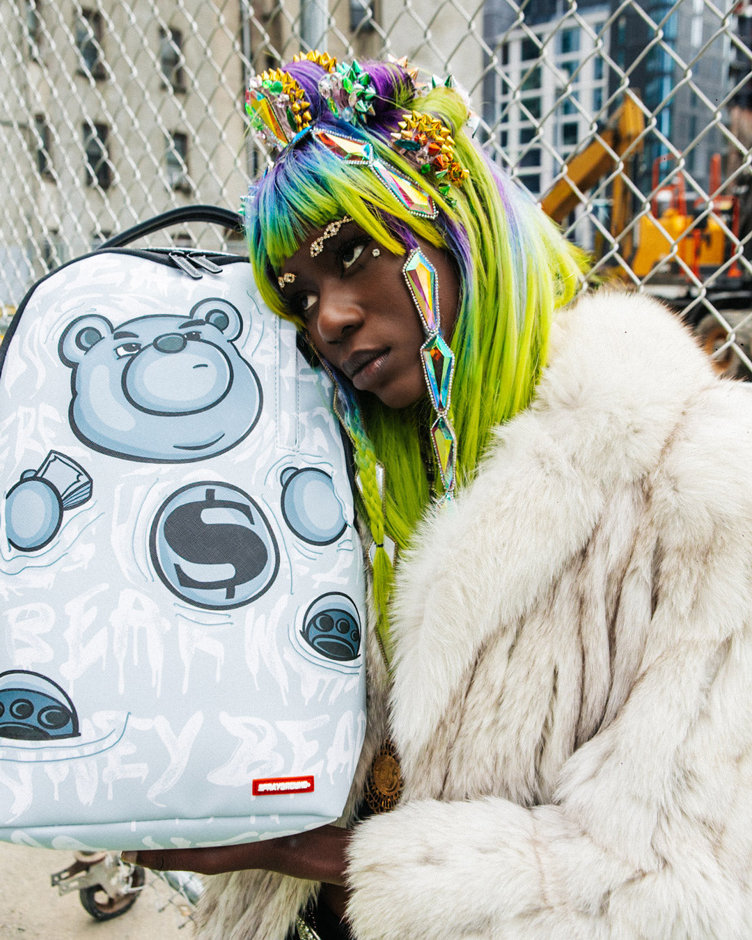 SPRAYGROUND® BACKPACK MONEY BEAR GRAFFITI FLOAT BACKPACK