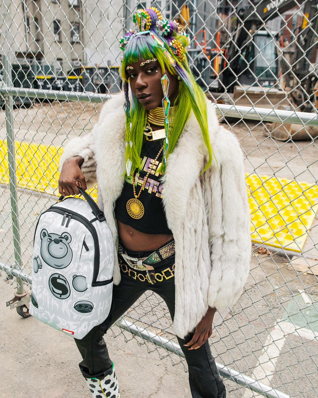 SPRAYGROUND® BACKPACK MONEY BEAR GRAFFITI FLOAT BACKPACK