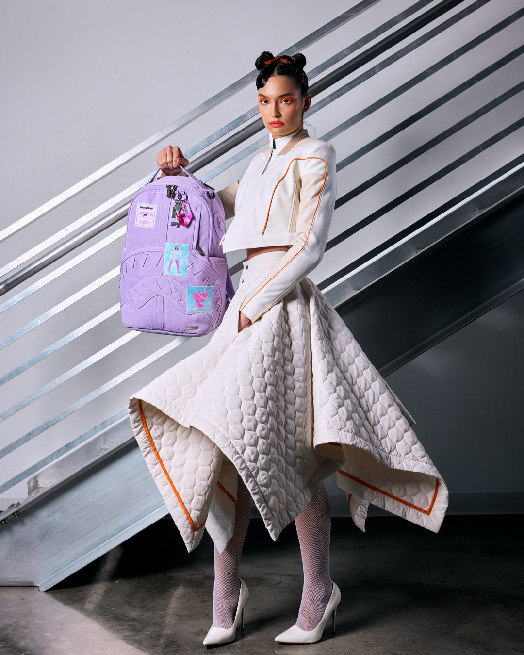 SPRAYGROUND® BACKPACK PURPLE CANVAS STITCH BACKPACK