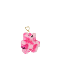 SPRAYGROUND® KEYCHAIN PINK FUR CHECK BEAR CUB KEYCHAIN