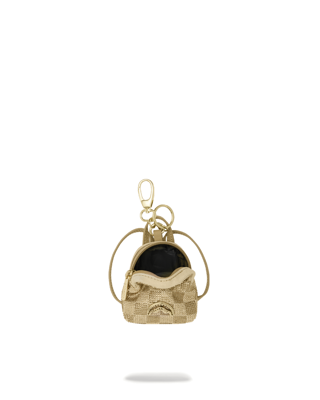 SPRAYGROUND® KEYCHAIN 2 TONE GOLD TRINITY BACKPACK KEYCHAIN